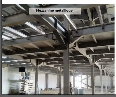 Mezzanine métallique et plancher en acier réalisés par STIM
